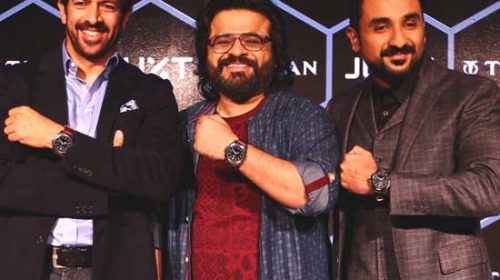 Kabir Khan, music director Pritam and actor Vir Das come together to celebrate the launch of JUXT