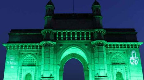 Gateway of India turns green in honour of St. Patricks Day