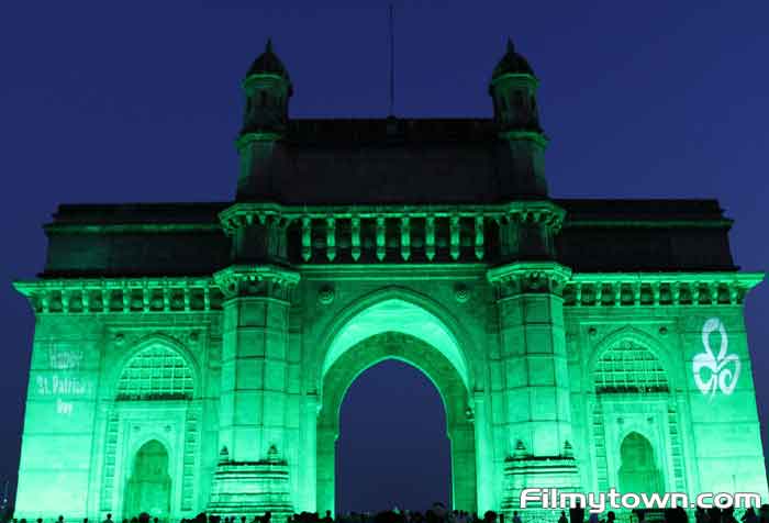 Gateway of India turns green in honour of St. Patricks Day